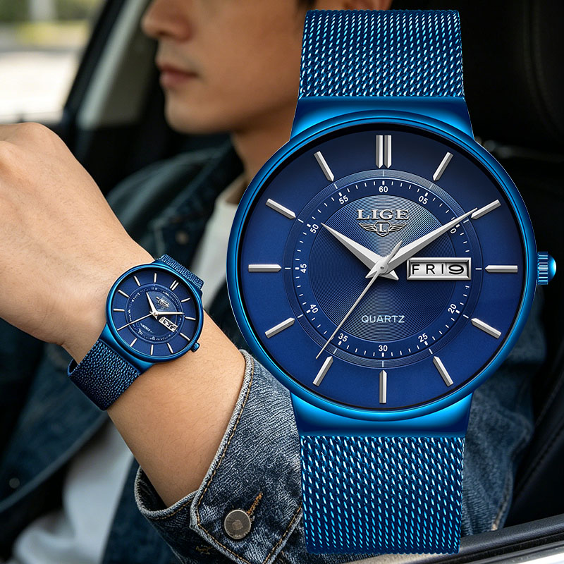 Men'S Fashion Week 2026 - LIGE Herrenuhr 2026 Einfache Modische Uhr