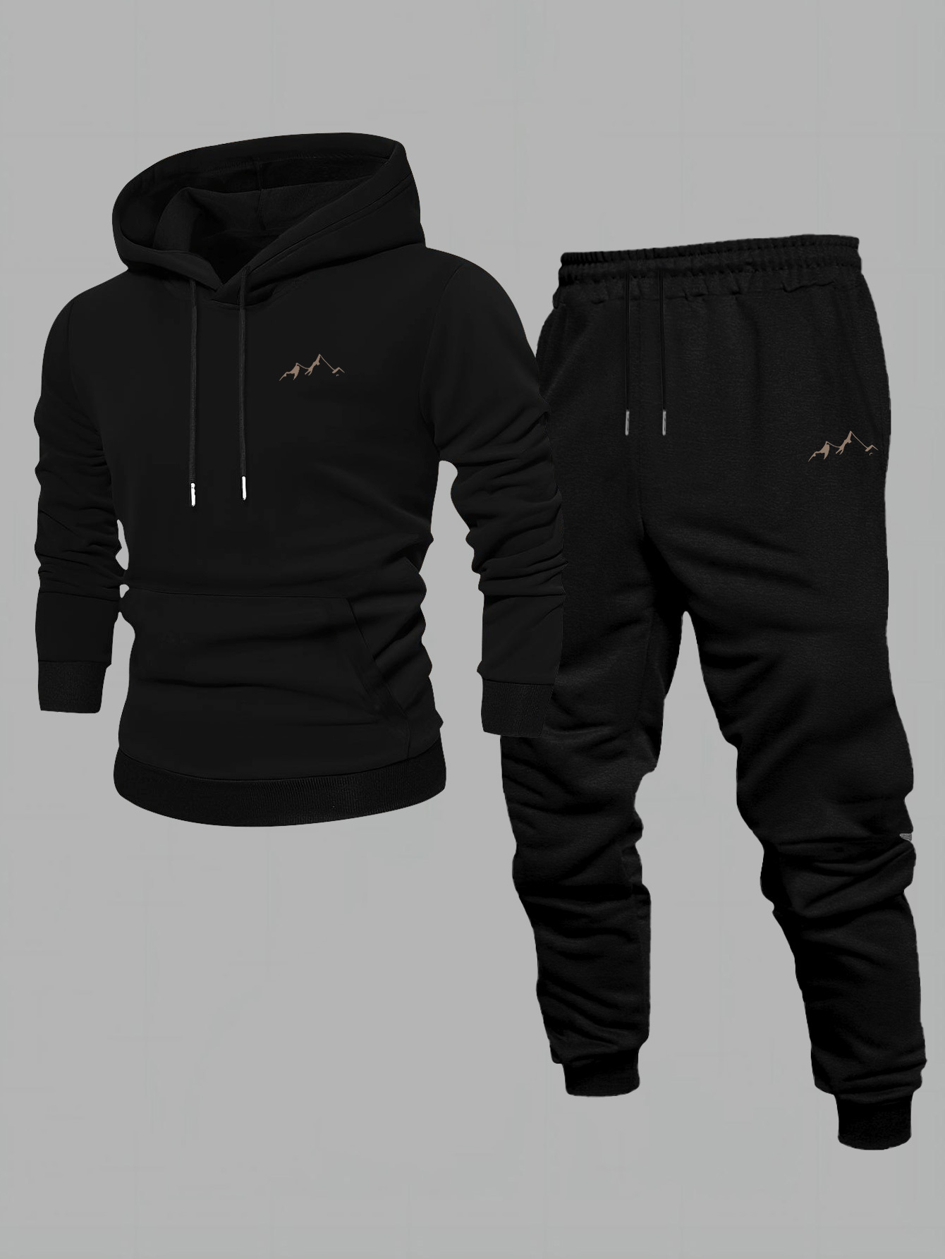 Streetwear Hoodie - Herren 2-Teiliger Trainingsanzug Set Herbst Winter