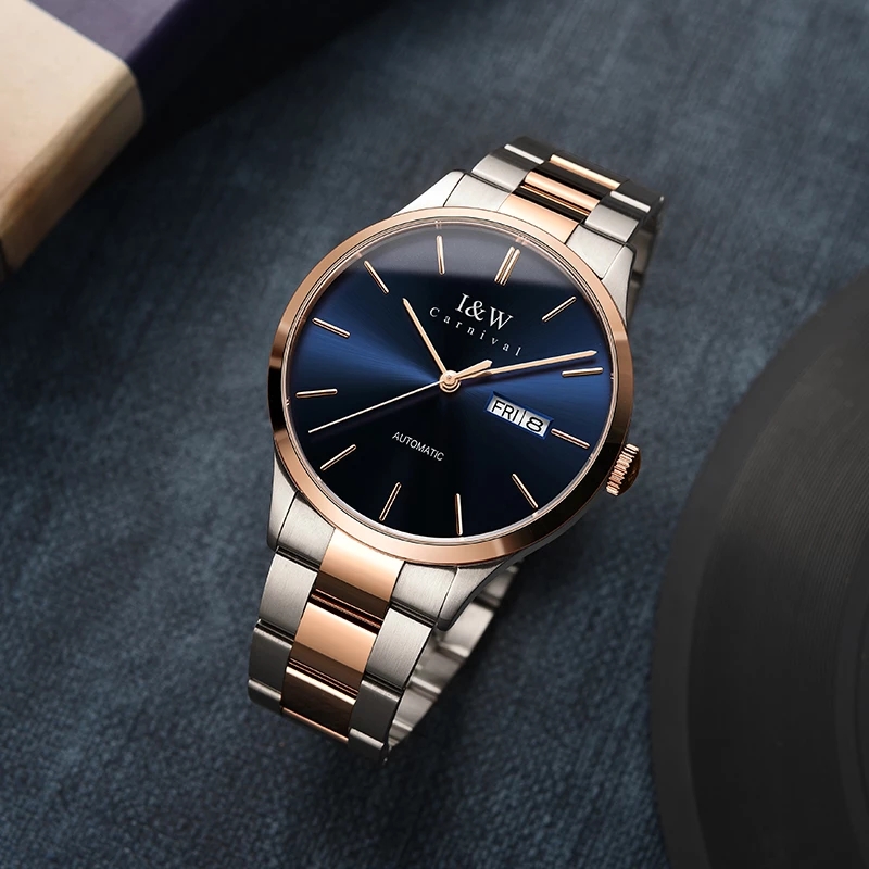 Men'S Fashion Week 2026 - Carnival Marken-Luxus Herrenuhr Mode Wasserdicht Roségold