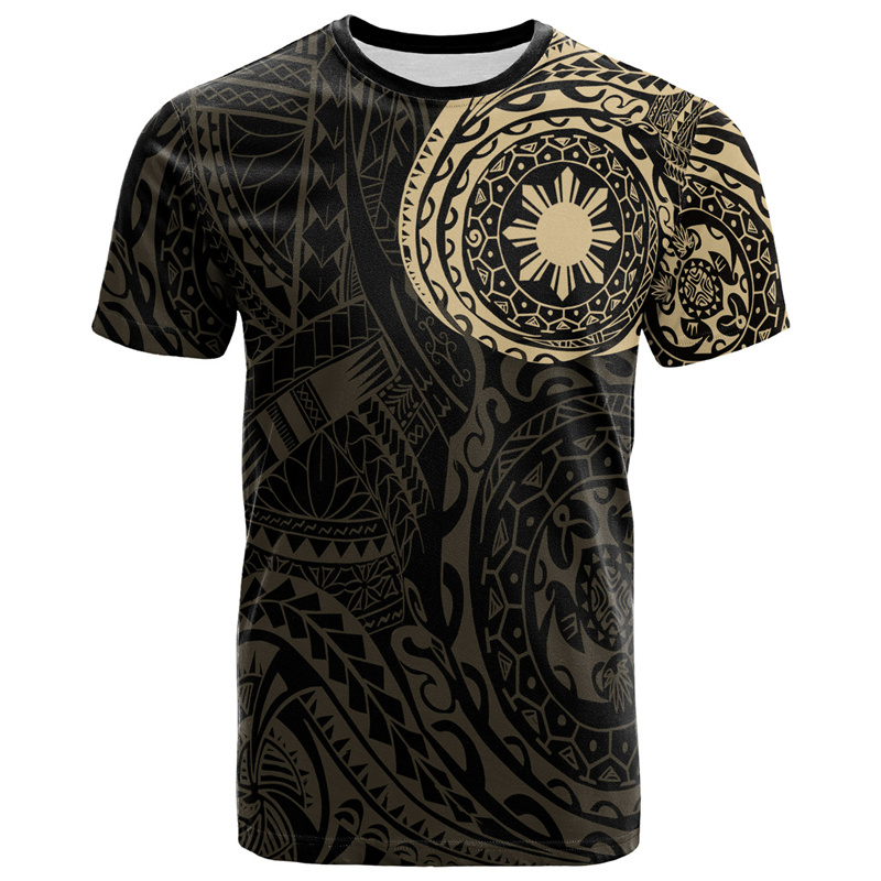 Men'S Fashion Philippines - Vintage 3D-gedrucktes T-Shirt mit philippinischem Nationalwappen,