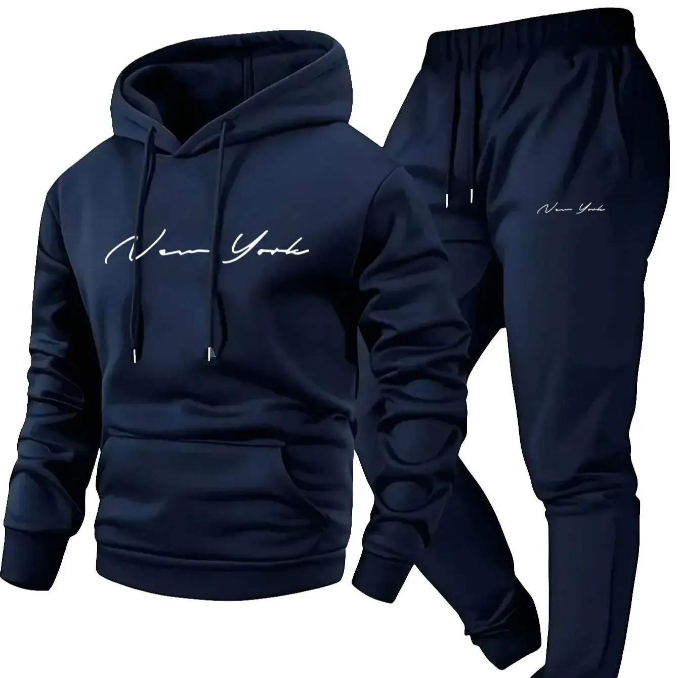 Streetwear Hoodie - Herren Weicher Kapuzenpullover und Jogginghose Set