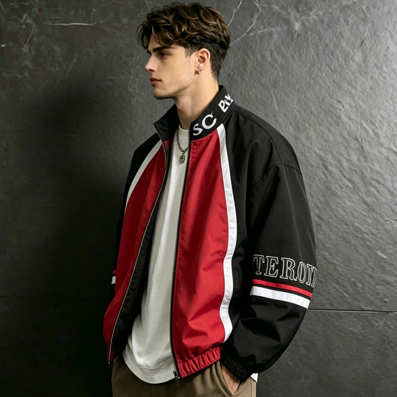 Varsity Jacket Letterman - UETEEY Herren Bomberjacke im amerikanischen Stil