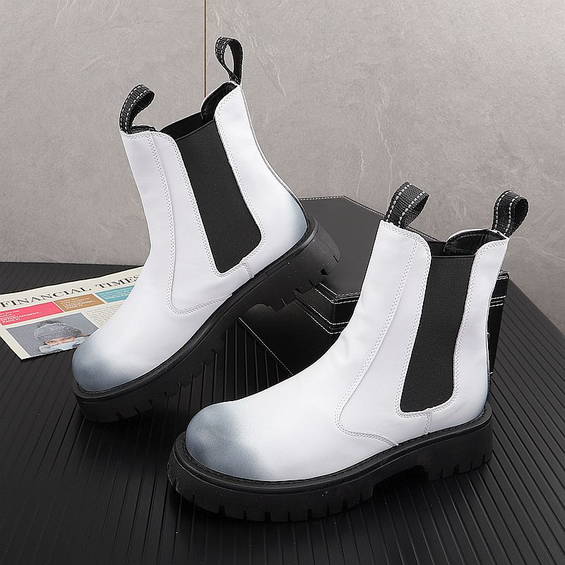 Men'S Fashion For 30 Year Olds - Herren Luxus Mode Echtleder Stiefel Schwarz