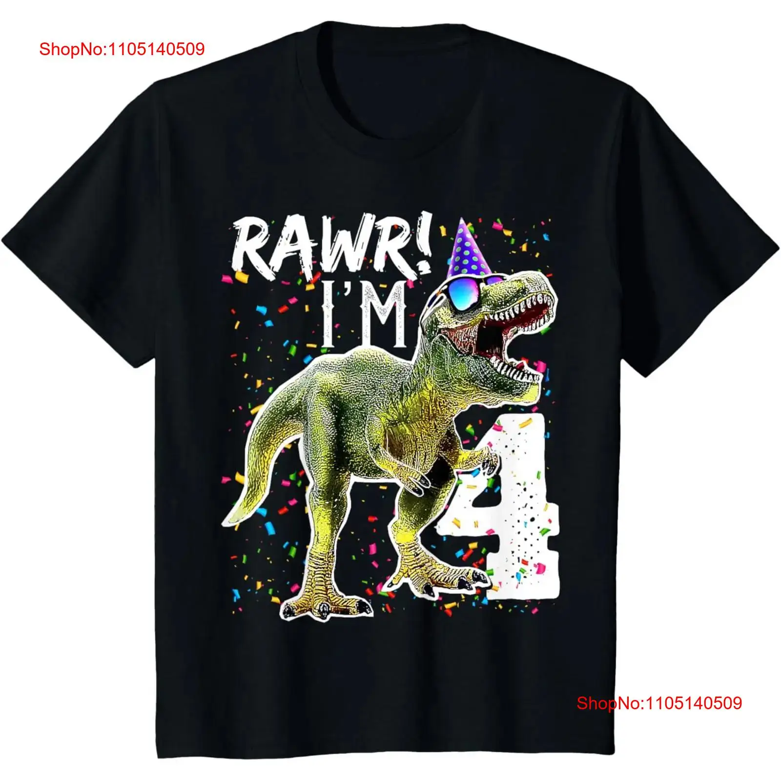 Men Fashion Kids - Kinder Rawr I'm 4 4. Geburtstag