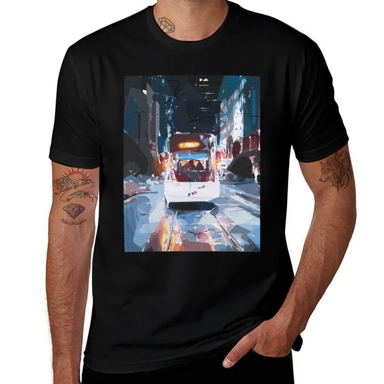 Mens Fashion Melbourne - Melbourne Trams T-Shirt, modisches, lässiges Kurzarm-Oberteil