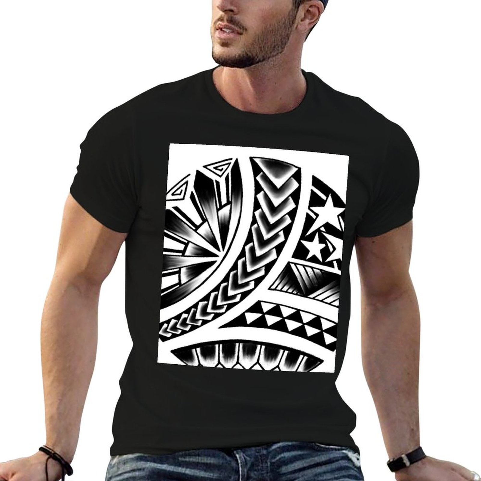 Men'S Fashion Philippines - T-Shirt mit traditioneller philippinischer Kunst, modisches,