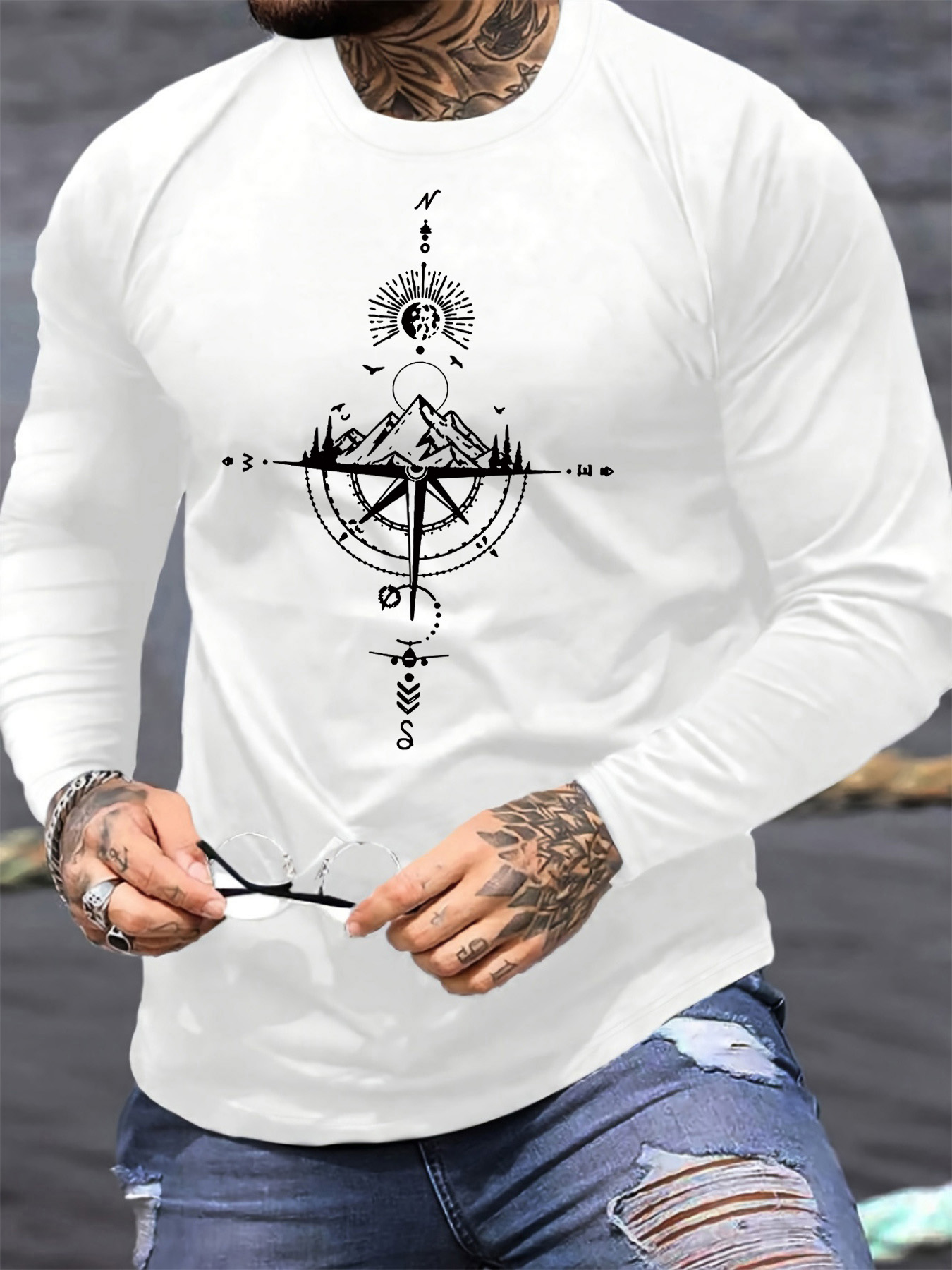 100 % reine Baumwolle, langärm – Men'S Fashion T Shirts Bewertung und Preis