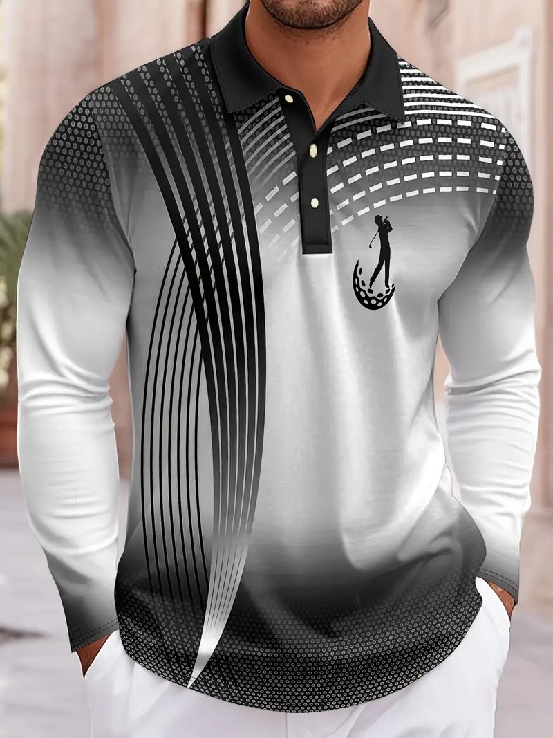 Modisches Geometrisches Muster – Men'S Fashion Golf Clothing Bewertung und Preis