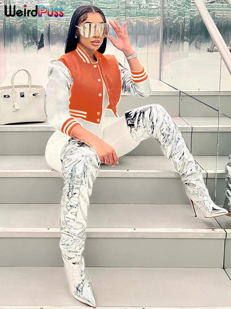 Weird Puss Fluffy Letter Kurze – Varsity Jacket Letterman Bewertung und Preis