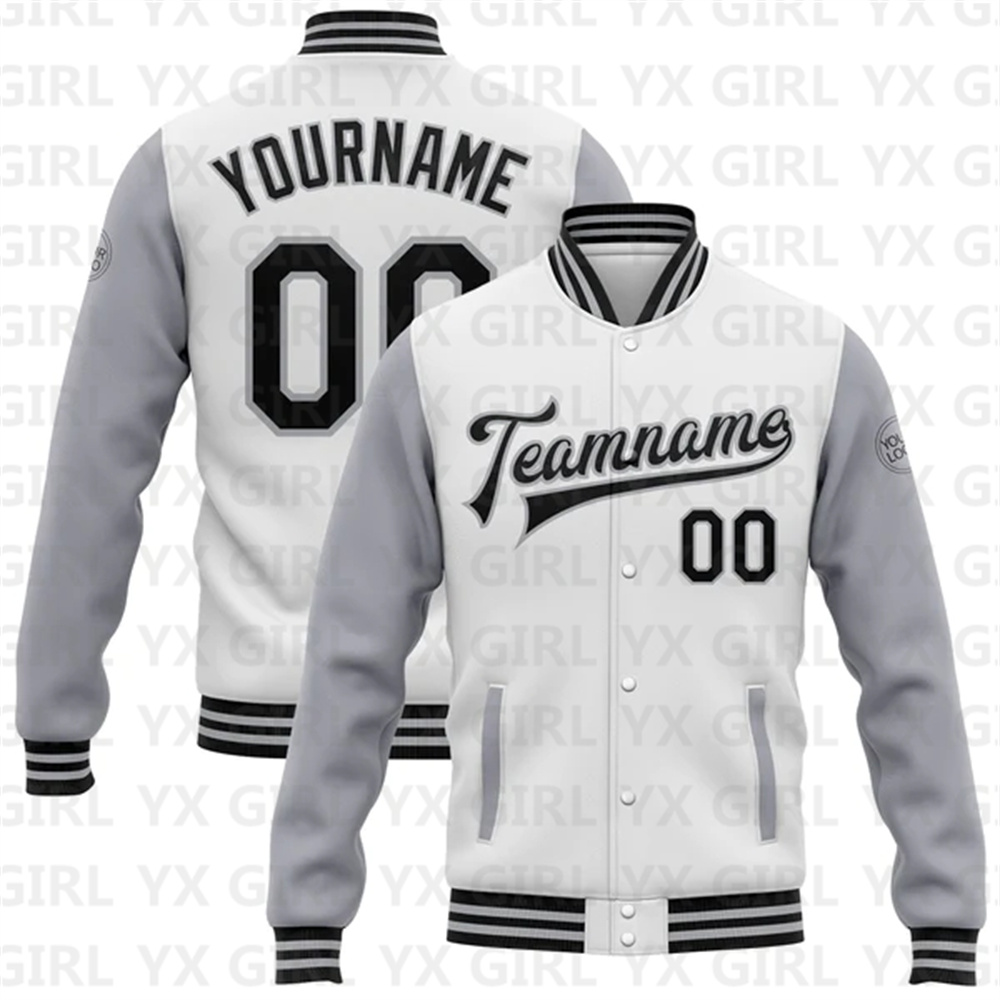 Benutzer definierte weiße blau – Varsity Jacket Letterman Bewertung und Preis