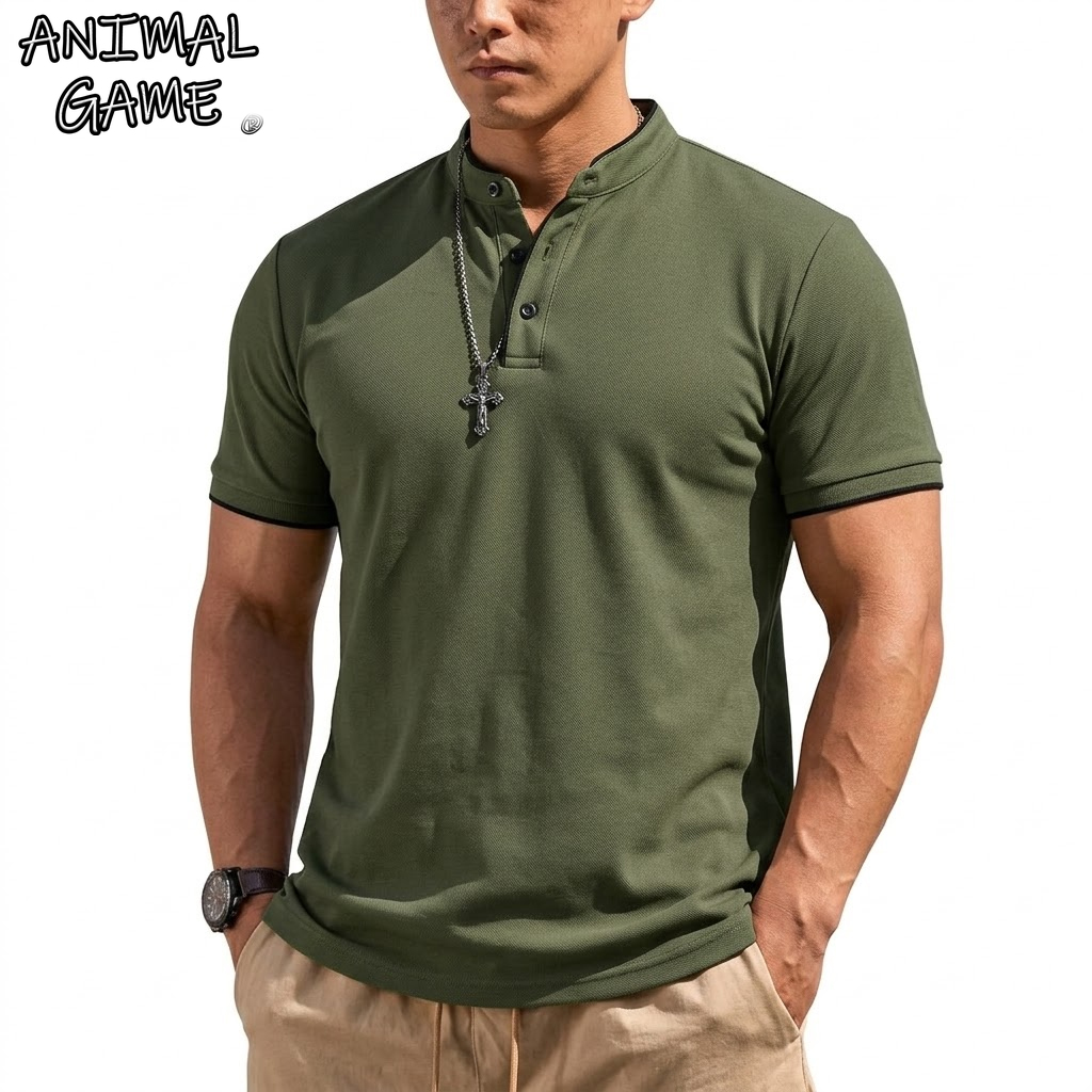 Sommer Kurzarm Henley-Shirt He – Men'S Fashion Polo Bewertung und Preis
