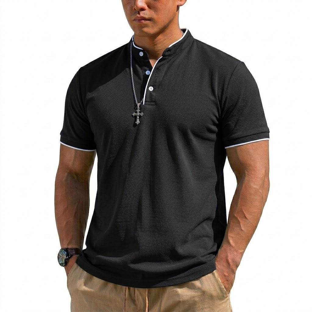 Sommer Kurzarm Henley-Shirt He – Men'S Fashion Polo Bewertung und Preis