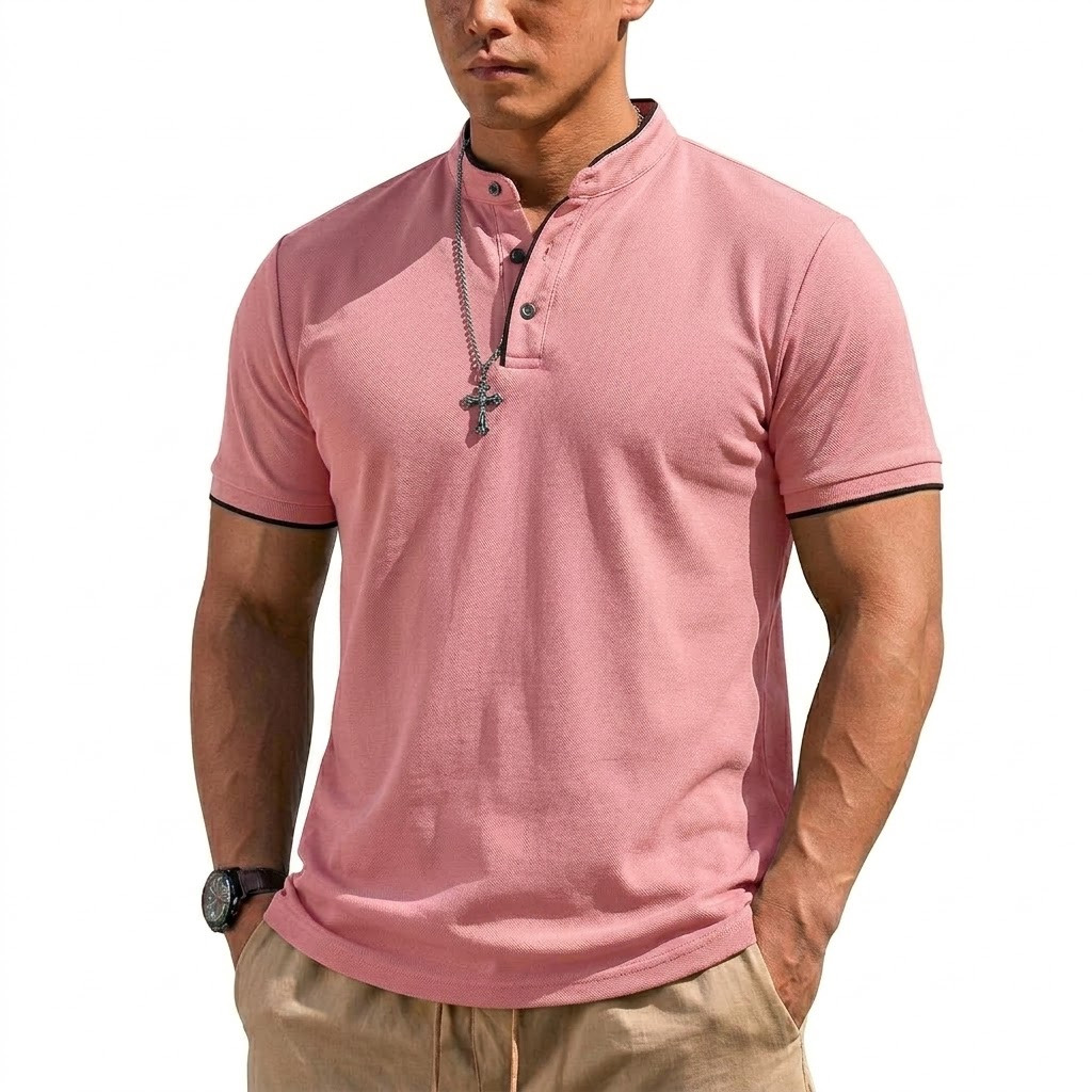 Sommer Kurzarm Henley-Shirt He – Men'S Fashion Polo Bewertung und Preis