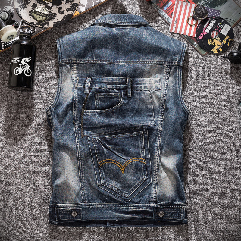 Modische Jeans-Weste Motorrad- – Men'S Fashion Vest With Jeans Bewertung und Preis