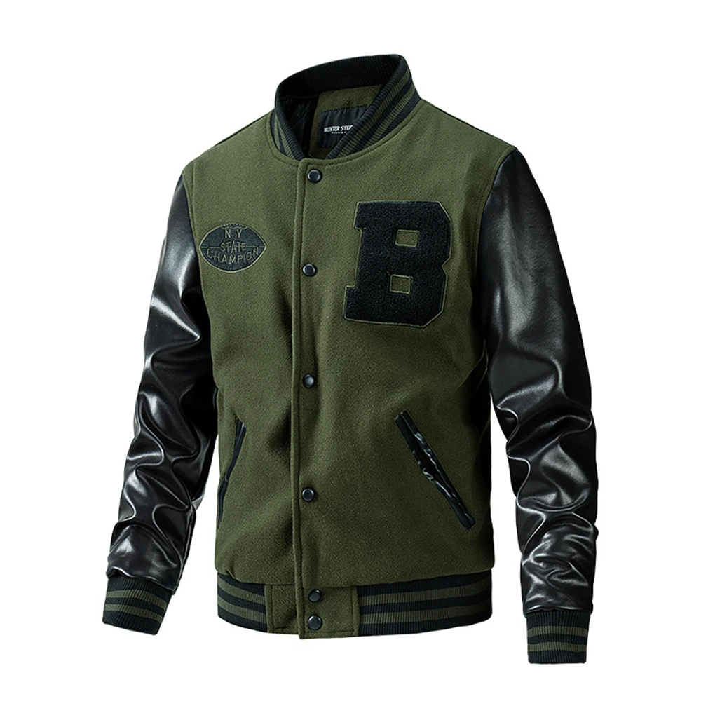 Varsity Jacke Männer PU Hülse  – Varsity Jacket Letterman Bewertung und Preis