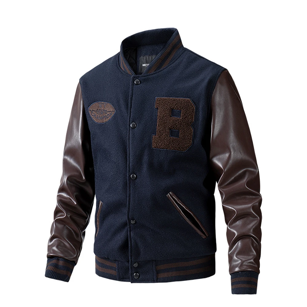 Varsity Jacke Männer PU Hülse  – Varsity Jacket Letterman Bewertung und Preis