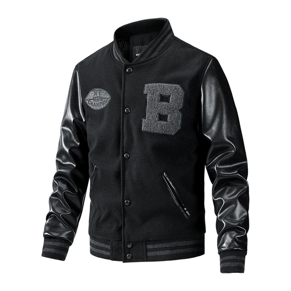 Varsity Jacke Männer PU Hülse  – Varsity Jacket Letterman Bewertung und Preis