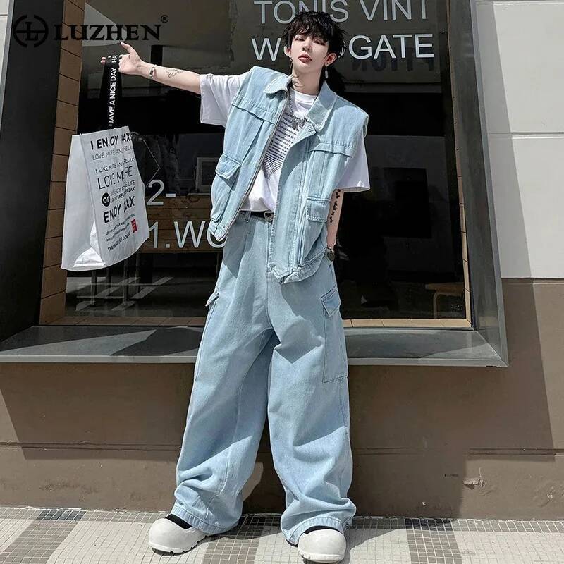 LUZHEN 2026 Sommer Einfarbige  – Men'S Fashion Vest With Jeans Bewertung und Preis