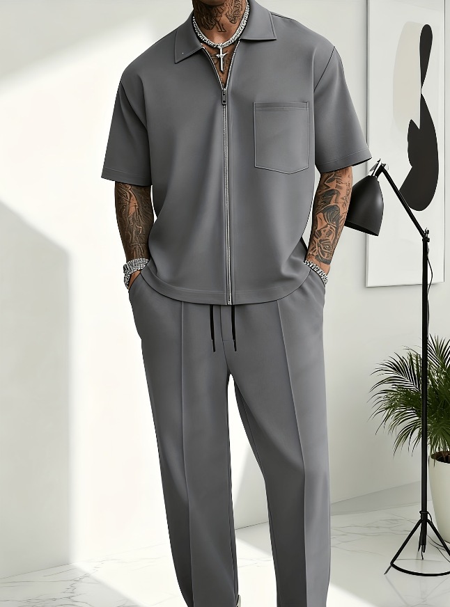 Herren 2-Teiliges Outfit Halb- – Men'S Fashion Polo Bewertung und Preis